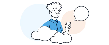 Person reading a message on their phone